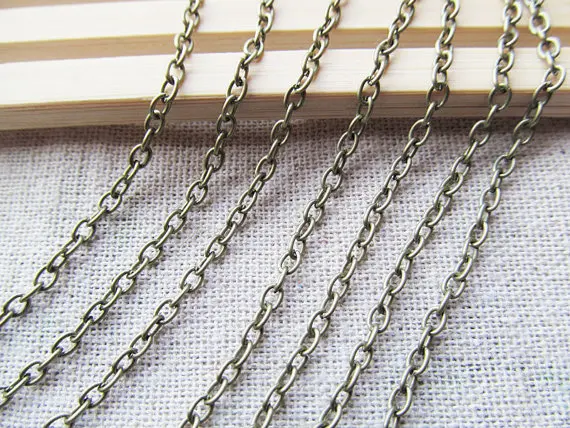 100 meters 3mmx4mm Golden/Silver tone