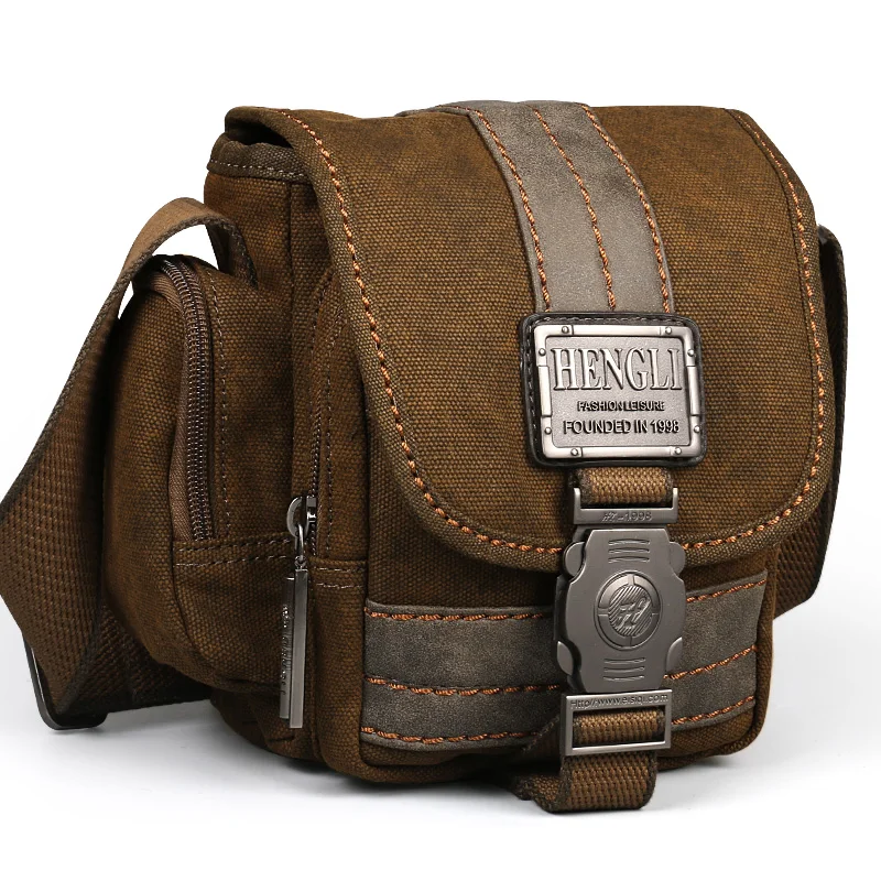 Męskie płócienne torby na ramię Odzież rekreacyjna Odporna na zużycie torba Retro Cross Messenger Bag Unisex Casual Fashion Bag