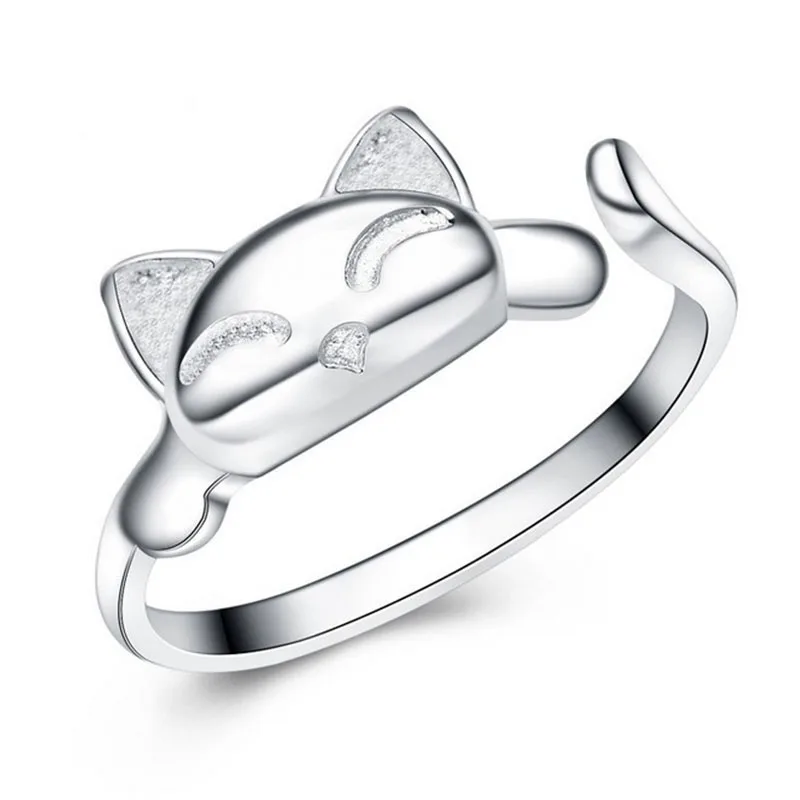 Bagues en argent Sterling 925 pour femmes, bijoux en forme de renard mignon, animaux amusants, de fête, livraison rapide