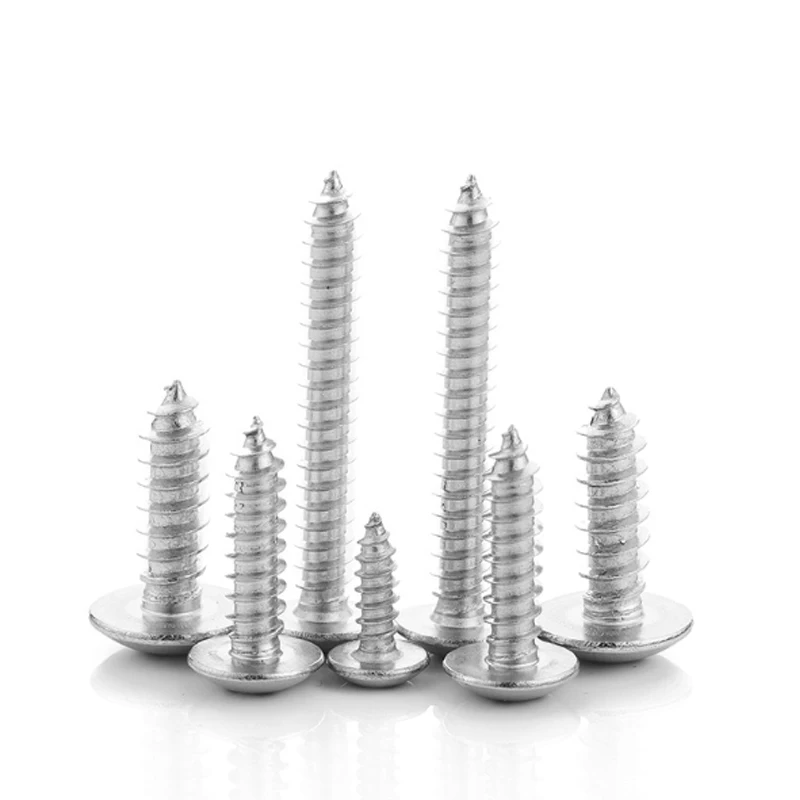 5/10pcs M6 12-100mm 304 Stainless Stee Self-tapping Truss Screws Round large Flat round Head Cross Mushroom Phillips Screws