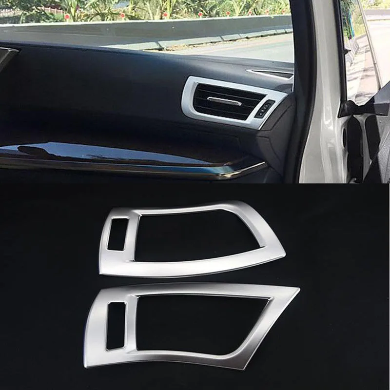 Frame Interior Trim Chrome Air Conditioning L/R Outlet Cover ABS car stickers Car Accessories For Toyota Alphard Vellfire 16-18