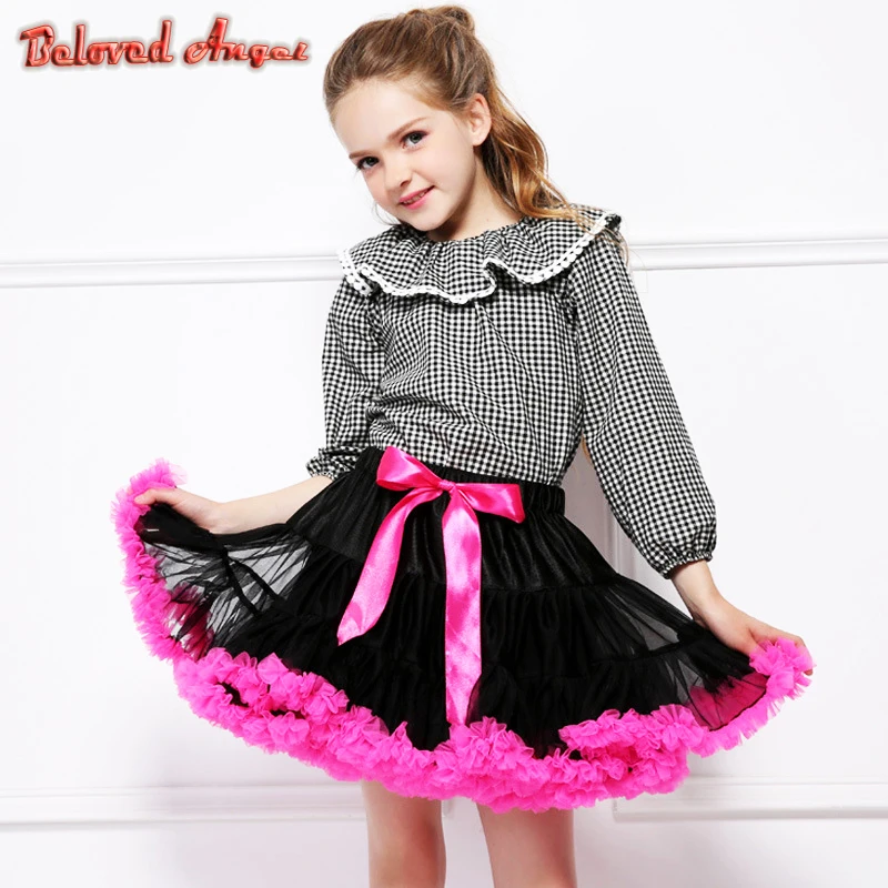 2019 Girls Tutu Skirt Kids Candy Skirts Children Sweet Fluffy Pettiskirts Princess Ballet Dancing Party Skirt For age 1-16Yrs