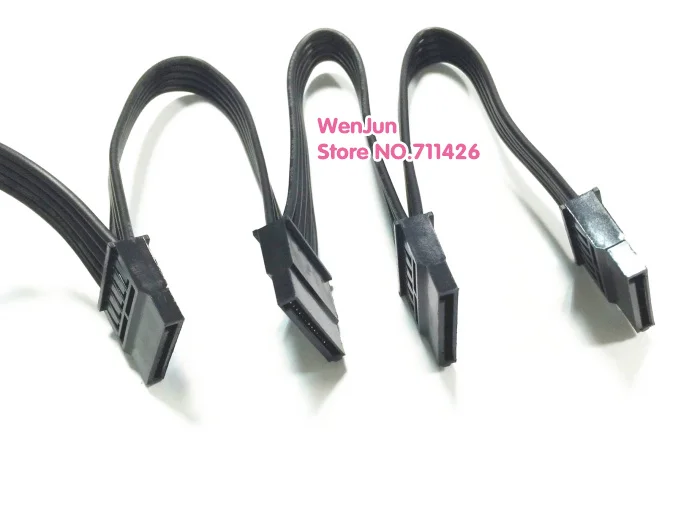 new PCI-E 6 pin male 1 to 4 SATA 15pin modular power supply cable for Silverstone SX500-LG PSU