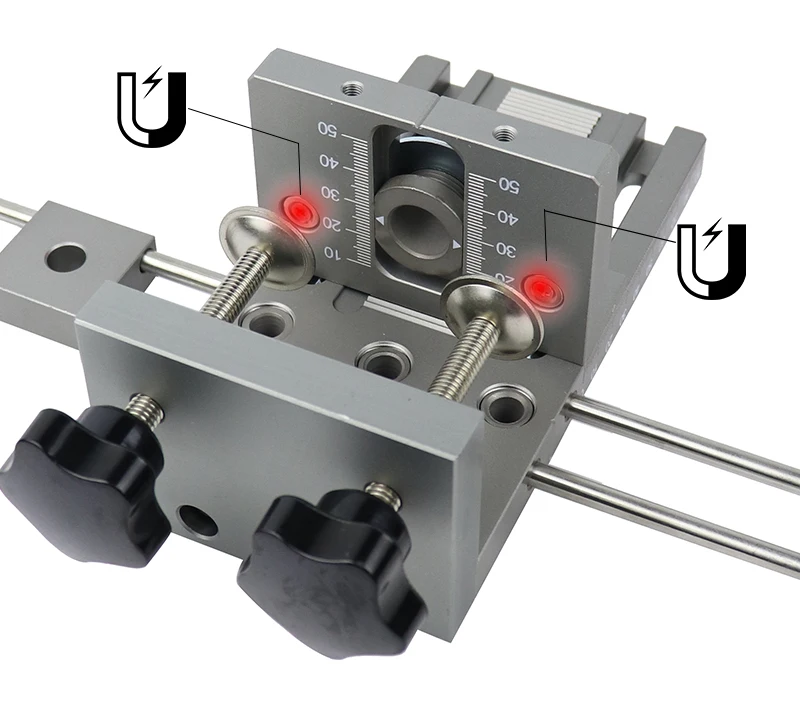 Beruf Holzbearbeitung Puncher Locator Holz Doweling Jig Einstellbare Bohren Guide Für DIY Möbel Anschluss Position Werkzeuge – Detail 3