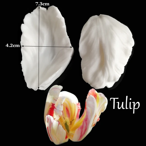 7 Kinds Flower Petal Tulip Veiner Silicone Mold Fondant Mold Cake Decorating Tools ,Gumpaste Sugarcraft Mold CS174