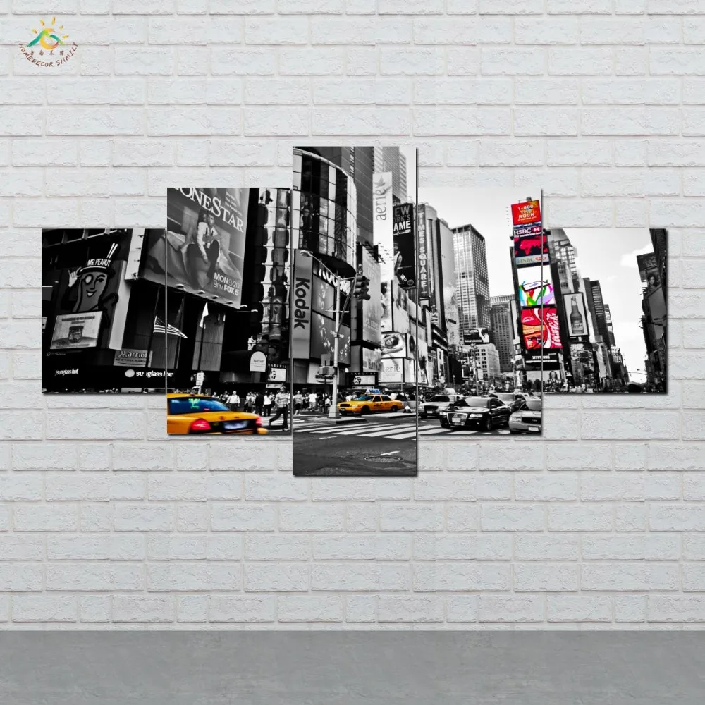 

New York Times Wall Art Prints Canvas Art Painting Modular Picture And Poster Canvas Painting Decoration Home 5 PIECES