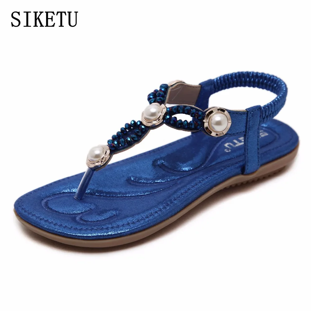 Women Flats Sandals 2024 Summer New Bohemia Woman Flip Flops Sandals Women Beach Shoes Plus Size 35-42 ladies shoes