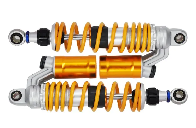 2piece 350mm Universal Shock Absorbers for Honda Yamaha Suzuki  Kawasaki  Dirt Bikes Kart  ATV Motorcycle and Quad yellow