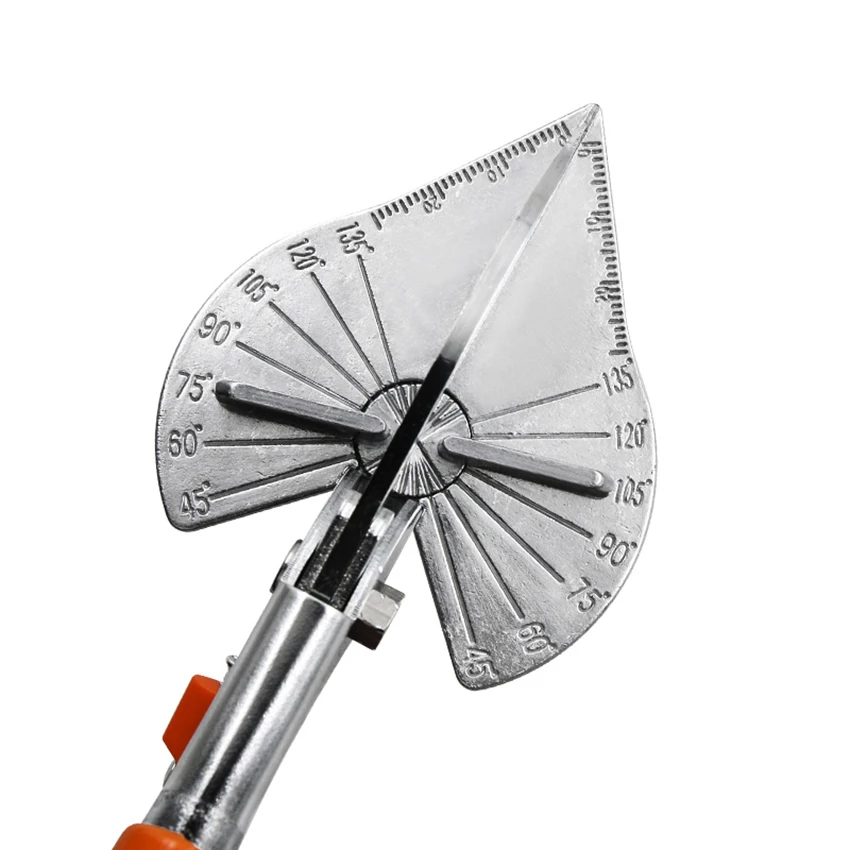 Cizalla angular de 45 a 120 grados, de inglete Cortador manual, hoja Sk5, cortador de ranura de alambre, canalización, PVC, plástico, tira de madera fina