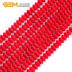 3x5mm 4x6mm Rondelle Shape Coral Beads Natural Spacer Stone Beads Loose Bead For Jewelry Making Bracelet Necklace Strand 15