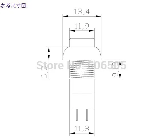 PB-305A 12mm  Self-locking switch Small push button switch 20pcs/lot