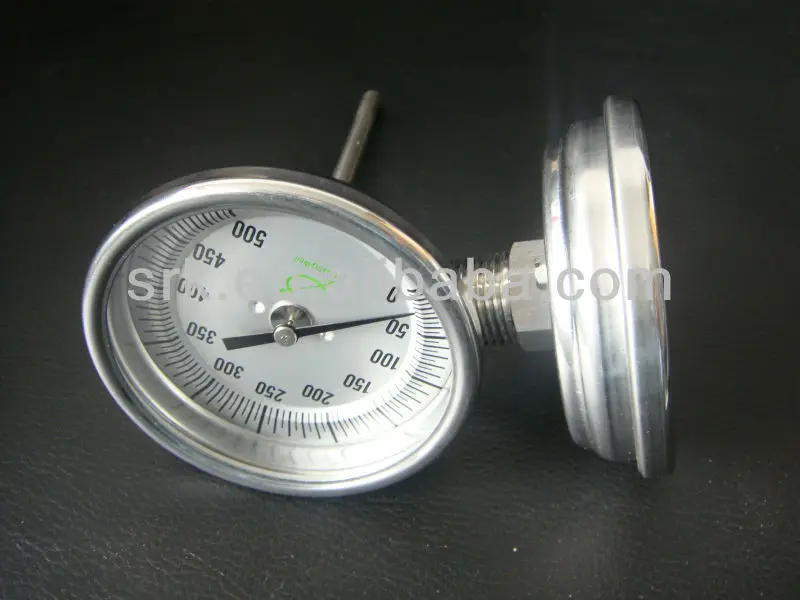 

0-500C China bimetal thermometer with back connection,SS304,3 inch dial fast delivery,high quality