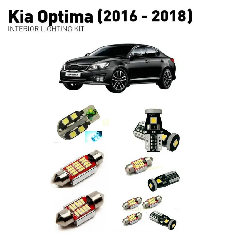 

Led interior lights For Kia optima 2016-2018 10pc Led Lights For Cars lighting kit automotive bulbs Canbus