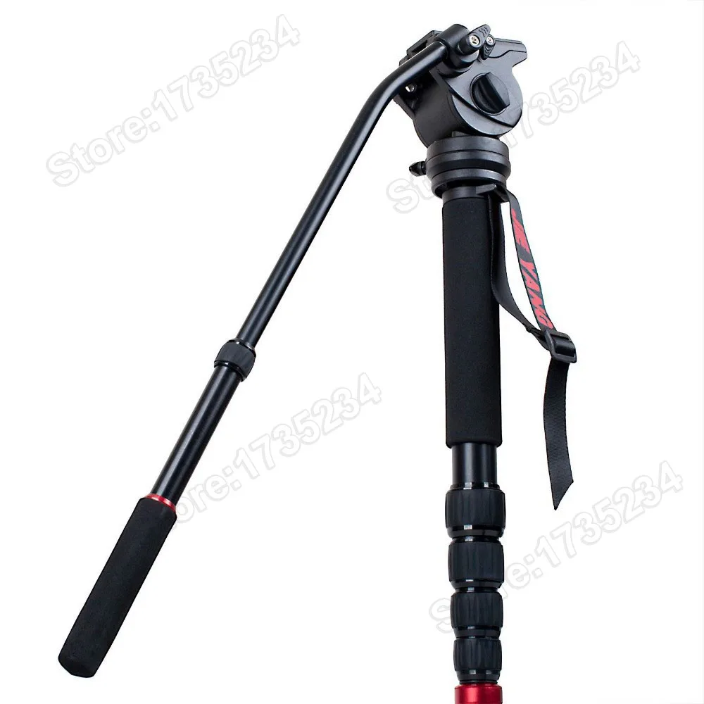 JY0506 Monopod Aluminum Professional Fluid Head Video Monopod with Tripod Stand For Canon Nikon Sony Video Camera Camcorder