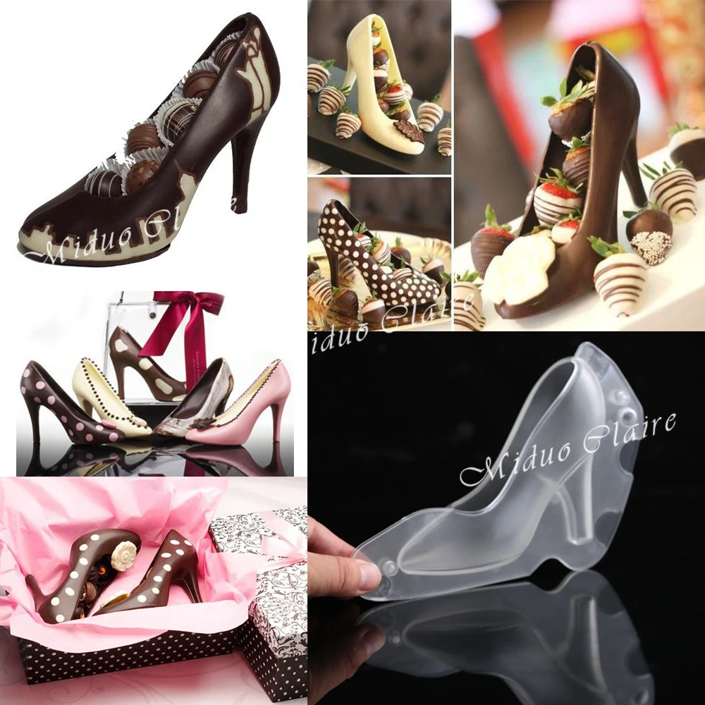 3d High-heeled Shoes Sugarcraft Molds Polymer Clay Cake Border Mold Soap Molds Resin Candy Chocolate Cake Decorating Tools