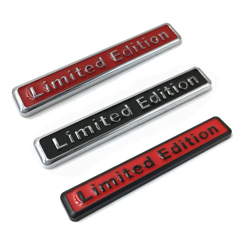 3D Chrome Metal Sticker Limited Edition Emblem Badge Motorcycle Decal For Audi Q3 A4 Q5 A6 A4L A6L R8 Q7 Suzuki Honda Kawasaki