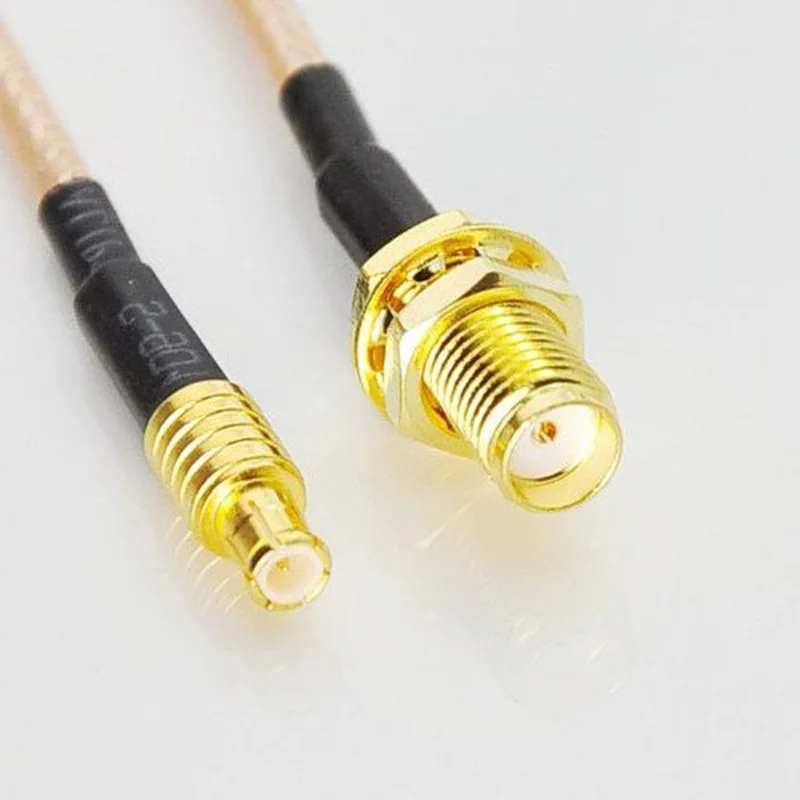 ALLISHOP 7CM SMA female bulkhead to MCX male straight RF cable assembly RG178 Mini-PCI RF Cable