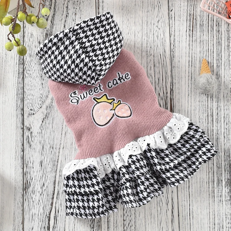 Princess Winter Clothing For Dogs Of Small Breeds Plaid Wedding Dresses Clothes For Pet And Cats Animals Chihuahua Yorkshire