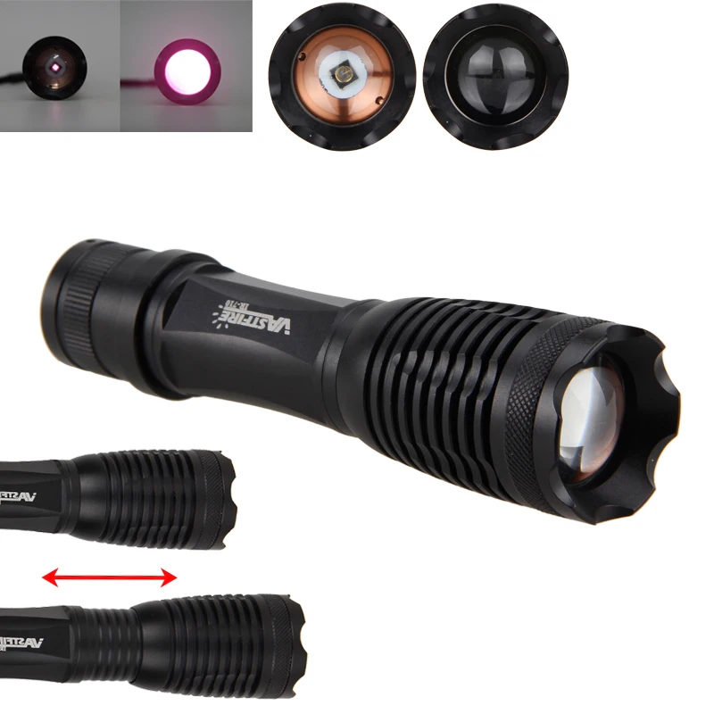 3W 940 nm LED Flashlight Torch Zoomable Focus Infrared Radiation IR Lamp Night Vision Hunting Torch+20mm Rail Scope Mount+18650