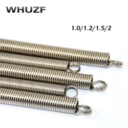 Spring 2pcs High quality metal long extension springs 1.0/1.2/1.5/2mm wire diameter x (6-17)mm out diameter x 300mm length