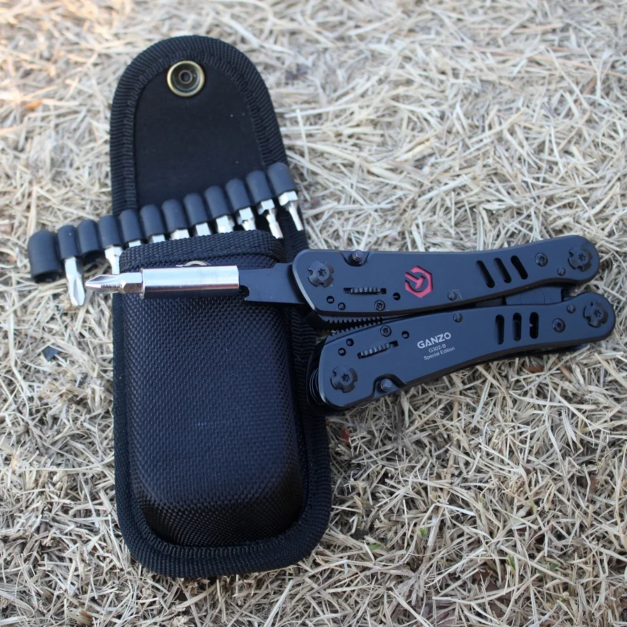 Ganzo G302B G302H Multi Tool Knife Plier EDC Tools Folding Multitool Pliers Multifunction Capming Fishing Survival Knives Bits