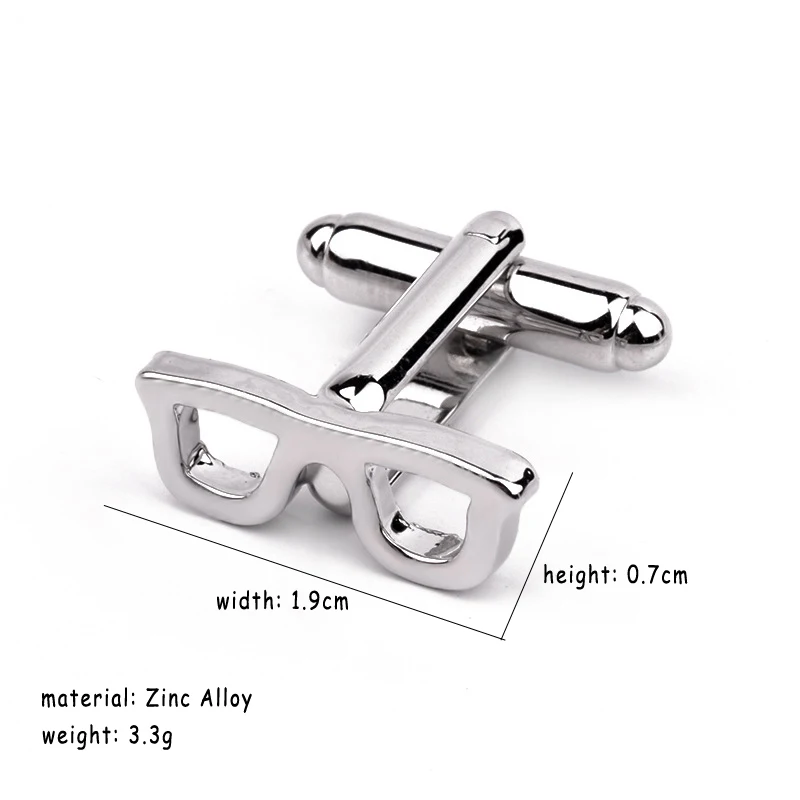 Luxury Men Cufflinks High Quality Music Note Black Beard Glasses Hexagonal Star Square Men\'s Shirts Suits Cuff Links Gift