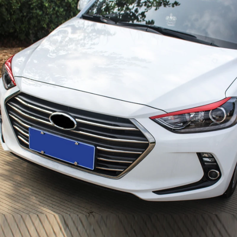 Modification For Elantra 2016 2017 Sedan Headlight Eyebrows Eyelids Abs Chrome Stickers Car Style Cover Accessories image 4