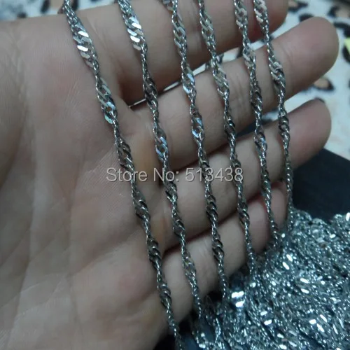 10meter Lot Stainless Steel Fashion Water wave twisted chain jewelry finding  Marking Chain DIY