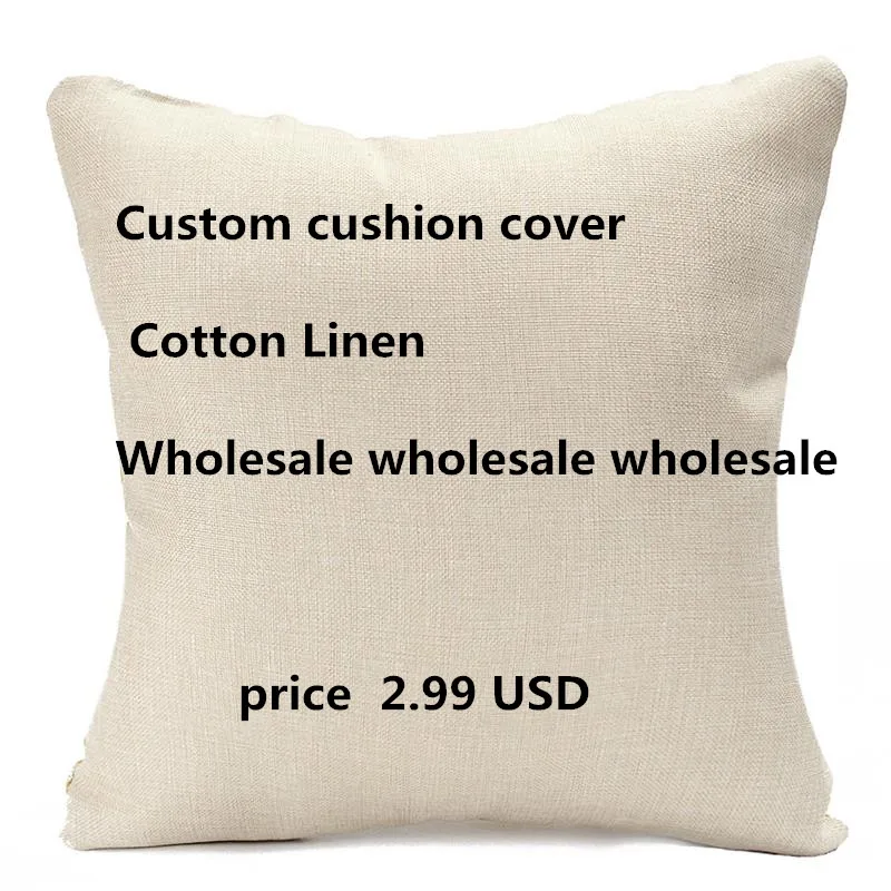 

KYYZROZZZ Customized Linen Cotton Cushion For Home Sofa Decorative Cotton Throw Sofa Decor Cojines I can do any HD pictures