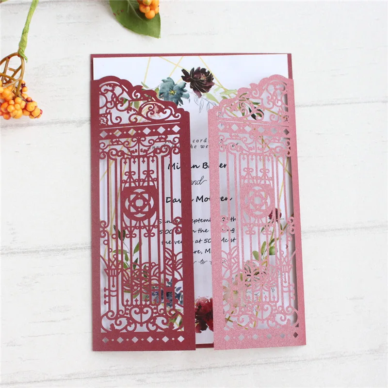 Door classic wedding invitations spring fall party invite offer personalized printing 50pcs