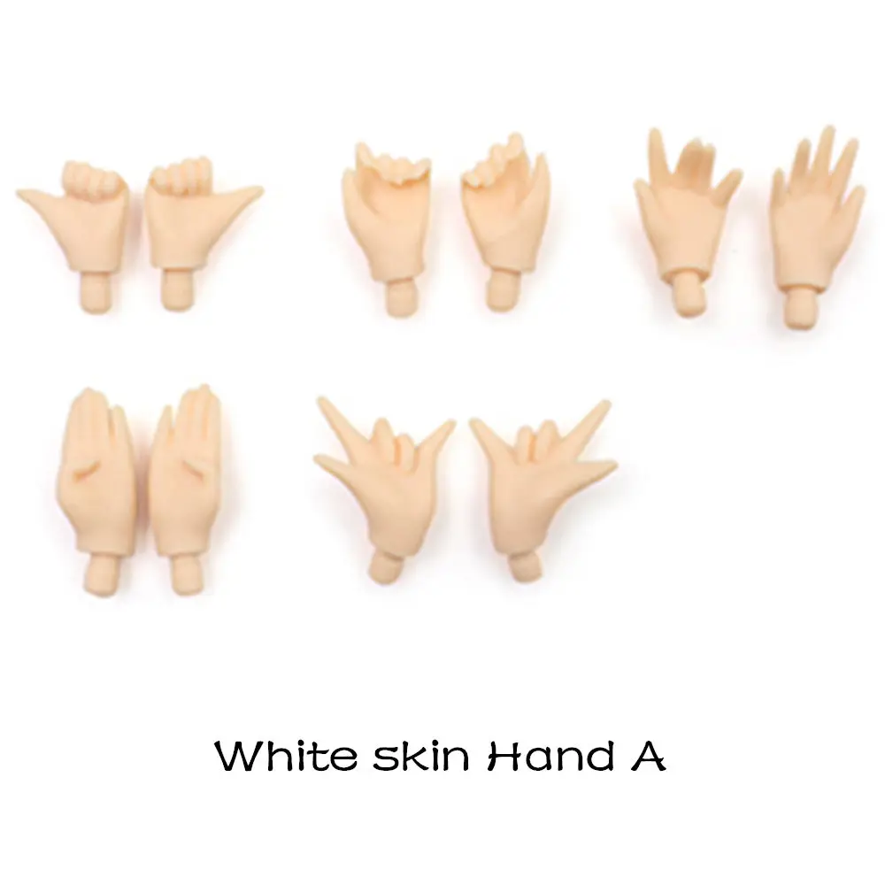 Blyth dolls hand set A&B for 1/6 joint body doll ICY DOLL five skin color white tan dark replaceable hands toy gift