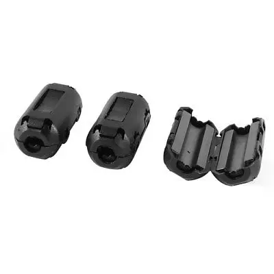 10 Pcs Black UF35B 5mm Dia Cord Ferrite Core Noise Suppressor Filter