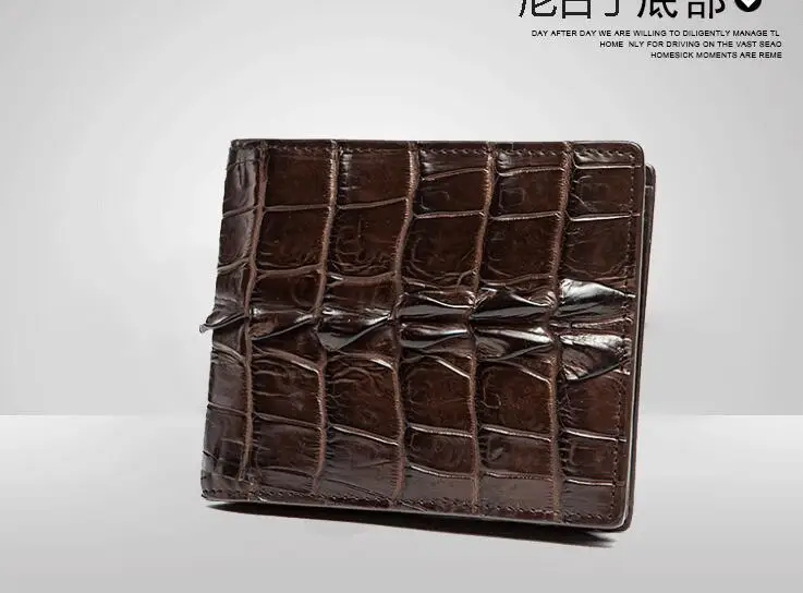 100% genuine alligator skin leather men wallet crocodile leather skin wallets and purse, luxury money clip for business men