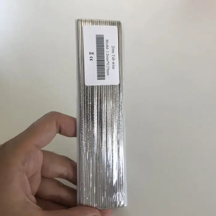 20m Solar Panel Busbar Wire For Connect Each piece Solar cells 1.2mm x 0.2mm Tinned Copper