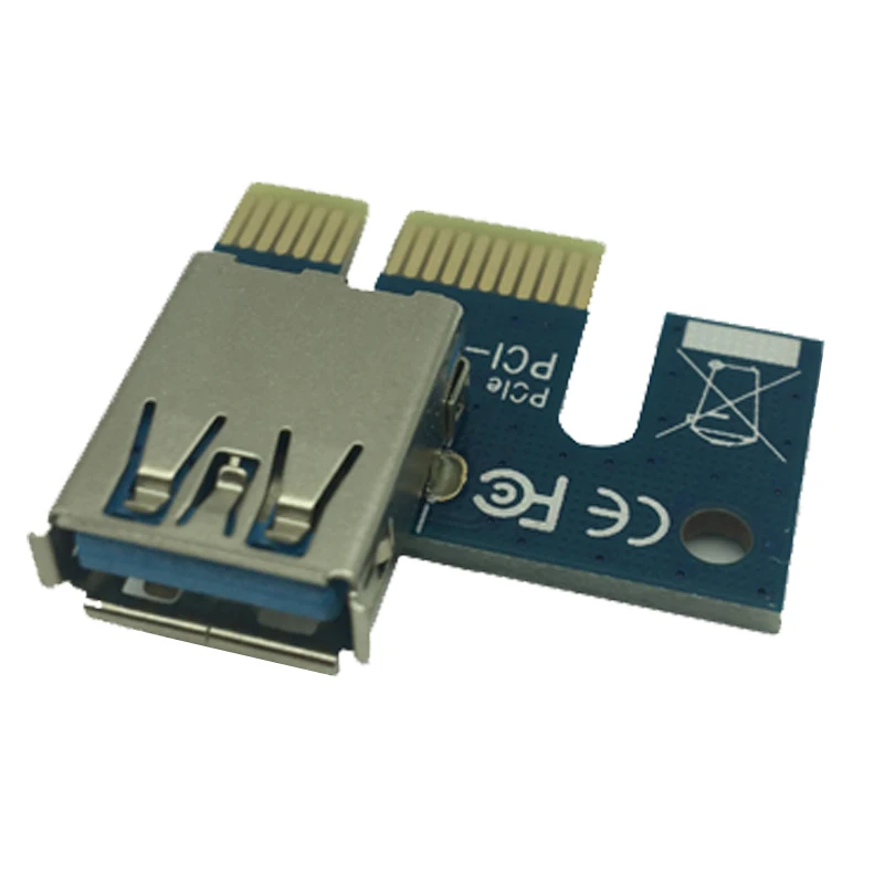 بطاقة الرسوميات Riser PCI-E 1X to 16X ، كابل تمديد التعدين ، USB 3.0 ، بطاقة PCI Express لتعدين BTC ، الشحن المباشر