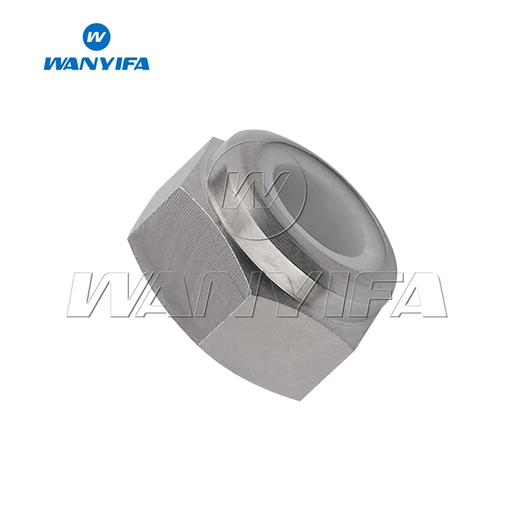 Wanyifa 자전거 오토바이 자동차용 나일론 잠금 너트, 티타늄 M4 M5 M6 M8
