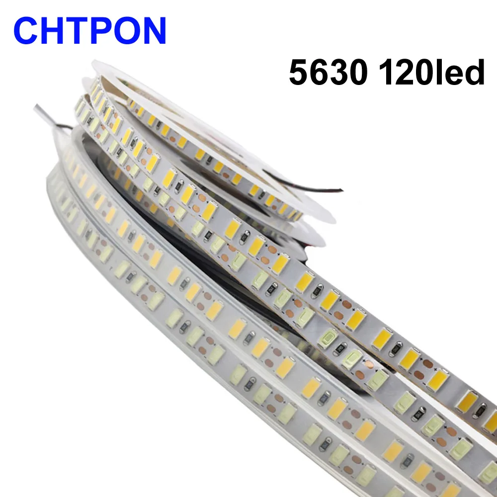 120leds/m 5M led strip SMD 5730 Flexible led tape light SMD 5630 Not/ waterproof white /warm white DC12V