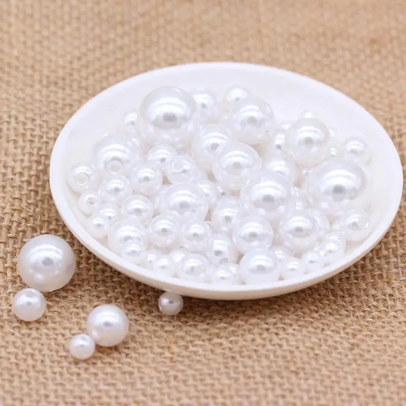 3-30mm white ABS Imitation Pearl Beads Jewelry Making craft Grament clothes headwear shoes bag hat Necklace Bracelet Decoration