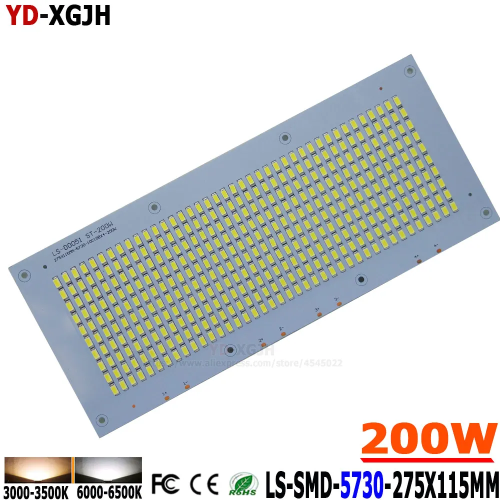 

10p LED pcb floodlight pcb plate 200W SMD 5730 275X115MM 20000-22000lm Source Light Panel for outdoor architectural lighting Diy