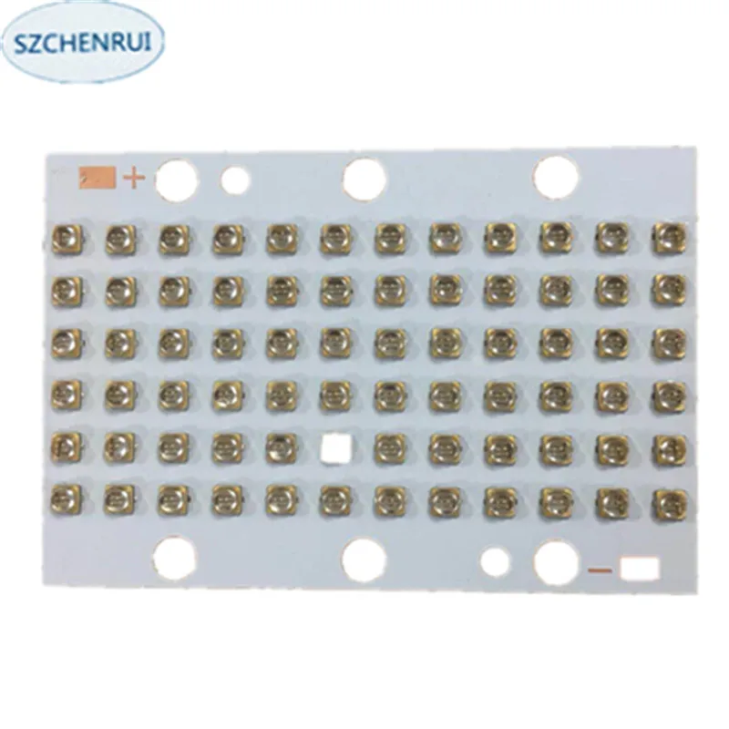 

LED UV Lamp Nail Module for Printers 216 Watts Violet 3535 Gold Plated Bracket 365nm 395nm 405nm Dot Chip Highlight 59*87mm