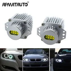 2pcs x CANbus 80w LED Angel Eyes Marker Lights Bulbs Error Free White for BMW E90 E91 3 Series 325i 328i 335i 2006-2008