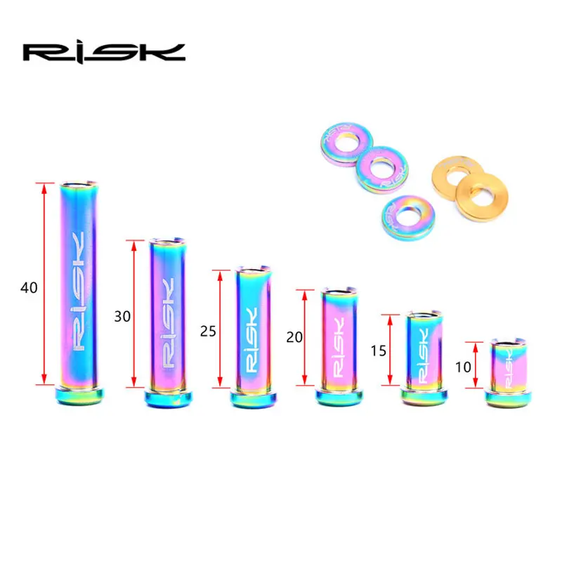 RISK M6x10 15 20 25 30 40mm Titanium Road Bike C Brake Calipers Bolt for Shimano 105/ULTEGRA/DURA ACE Bicycle Disc Brake Screws