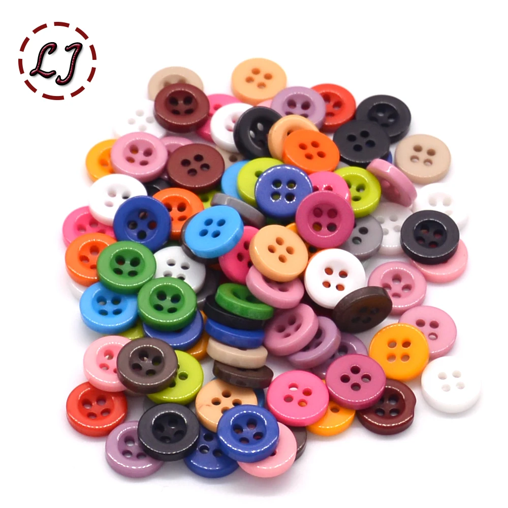 New Resin Sewing Button Round 9mm( 0.34in) Dia accessory scrapbooking for child cloth Candy color child button DIY