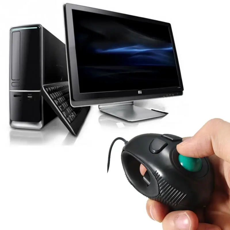 4D USB Mini Trackball Chuột Có Dây Chuột Ngón Tay Cái Điều Khiển Di Động Ngón Tay Handhold Chuột Cho Máy Tính Laptop