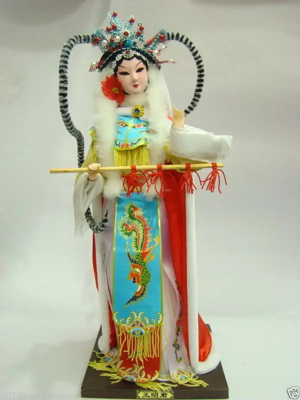 

Exquisite Broider Doll,Chinese Old style figurine China doll girl statue 12"