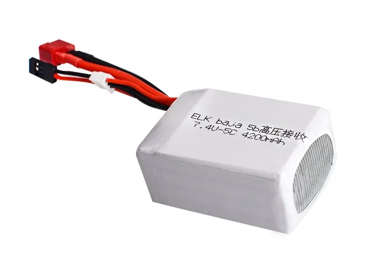 Lipo Battery 7.4V 4200mAh 5C 2S High-voltage Receiver power 5t 5sc for ELK-RACING Baja Rc Car Model Lipo battery