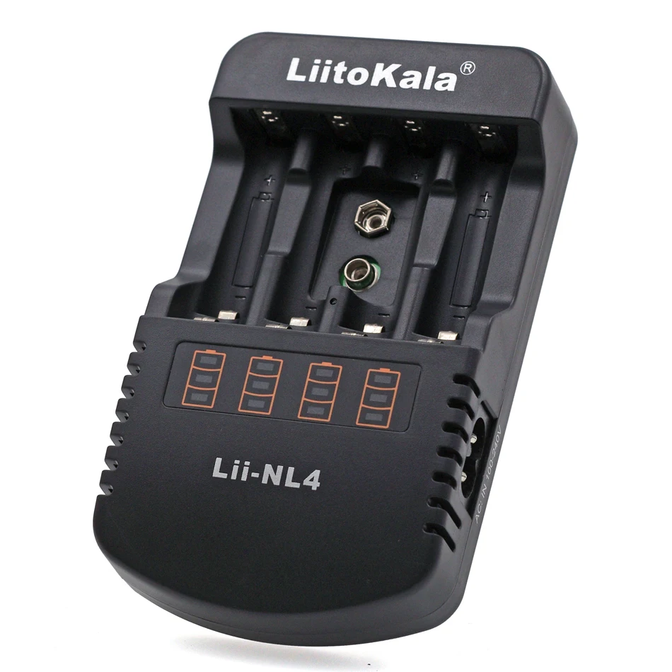 New Liitokala Lii-NL4 multi-function charger 1.48 V-1.5V nickel-metal hydride AA/AAA 9V DC charger device 12V 1A.AC 100-240