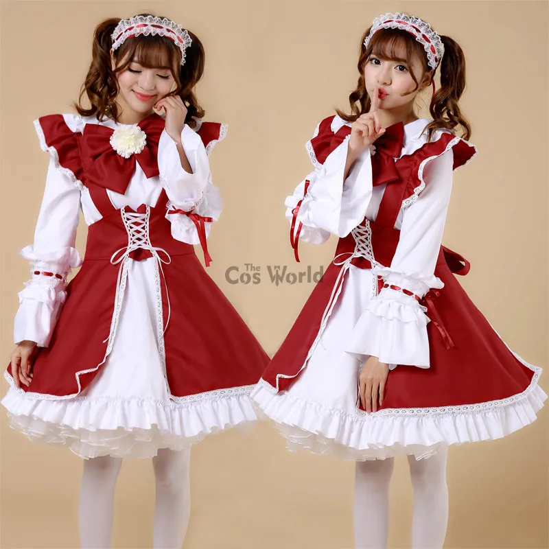 Lolita Princesse Tablier De Barrage À Manches sulf, Robe De Demoiselle D'ints, Tenues Meidofuku Uniforme Anime Cosplay Costume S-XXL