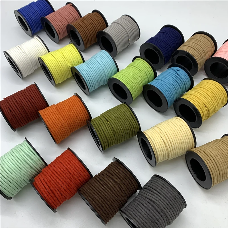 2 Meter 3mm Round Leather Suede Braided Cord Korean Velvet Leather Handmade Beading Bracelet For Jewelry Making Supplies