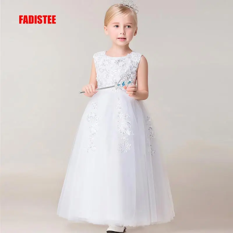 FADISTEE New Arrival Khá Flower Girl Dresses appliques ren sequins Bé Cô Gái Ăn Mặc với chiều dài sàn dài phong cách dresses